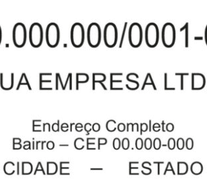 Carimbo de madeira modelo CNPJ