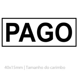 Carimbo de madeira Personalizado PAGO