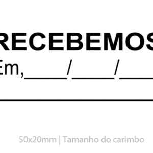 Carimbo de madeira Personalizado Recebemos