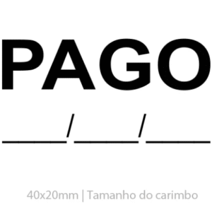 Carimbo de madeira Personalizado PAGO