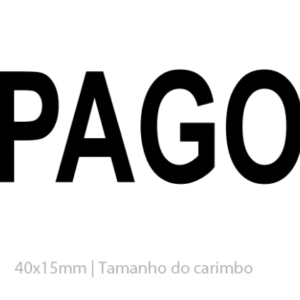 Carimbo de madeira Personalizado PAGO